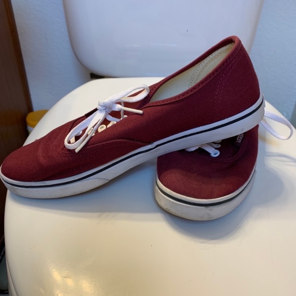 Dark red vans